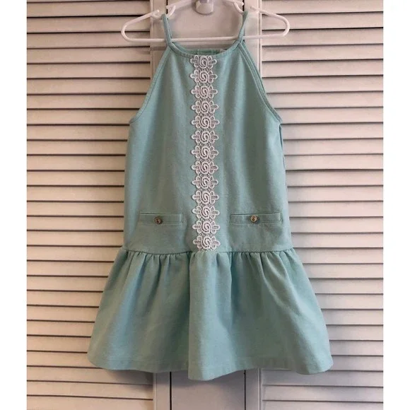 Janie And Jack Size 6 Mint Green Summer Dress - Picture 1 of 6